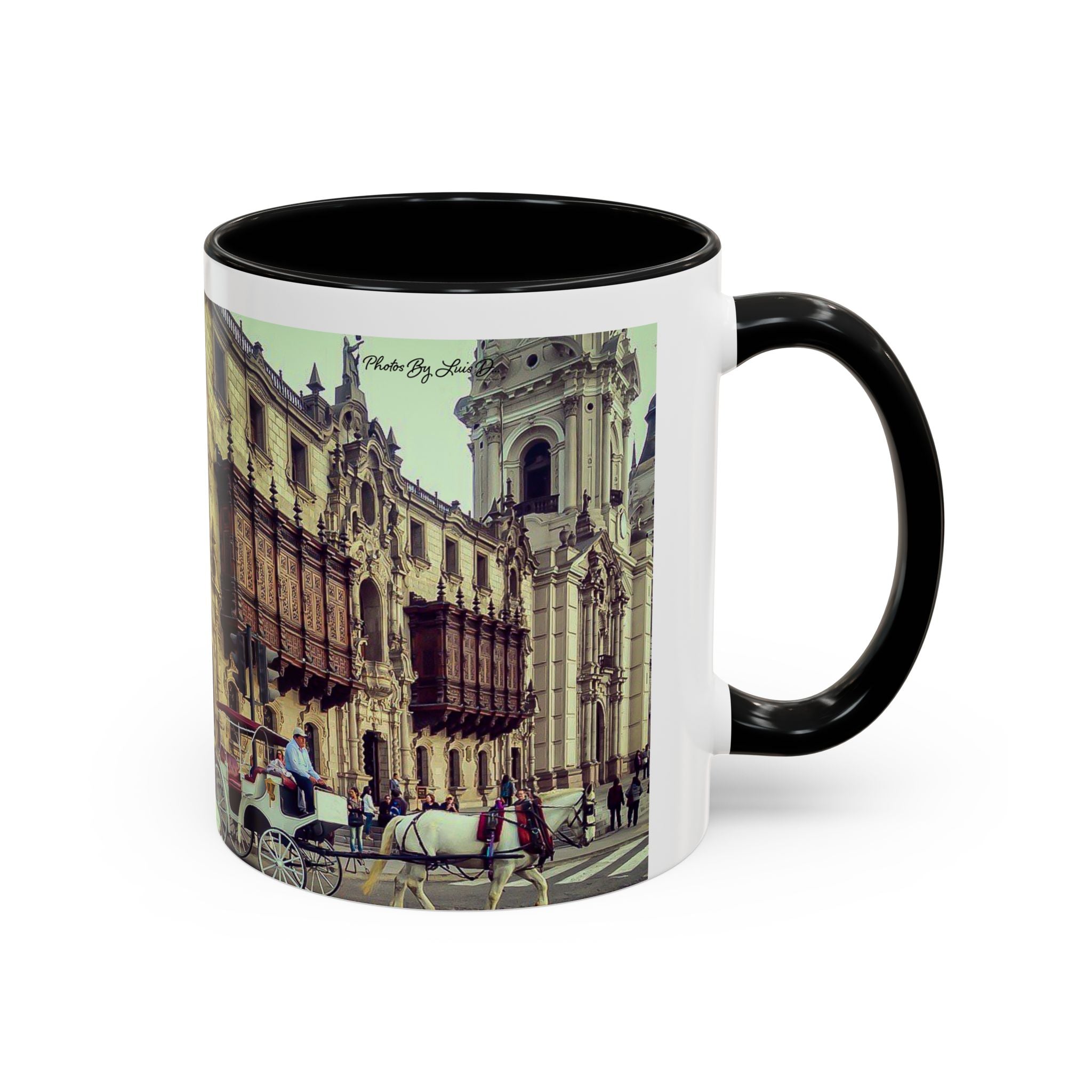 Accent Coffee Mug with Vintage City Design, Artistic Mug for Coffee Lovers, Home Decor, Gift for Him, Her, Housewarming Decor