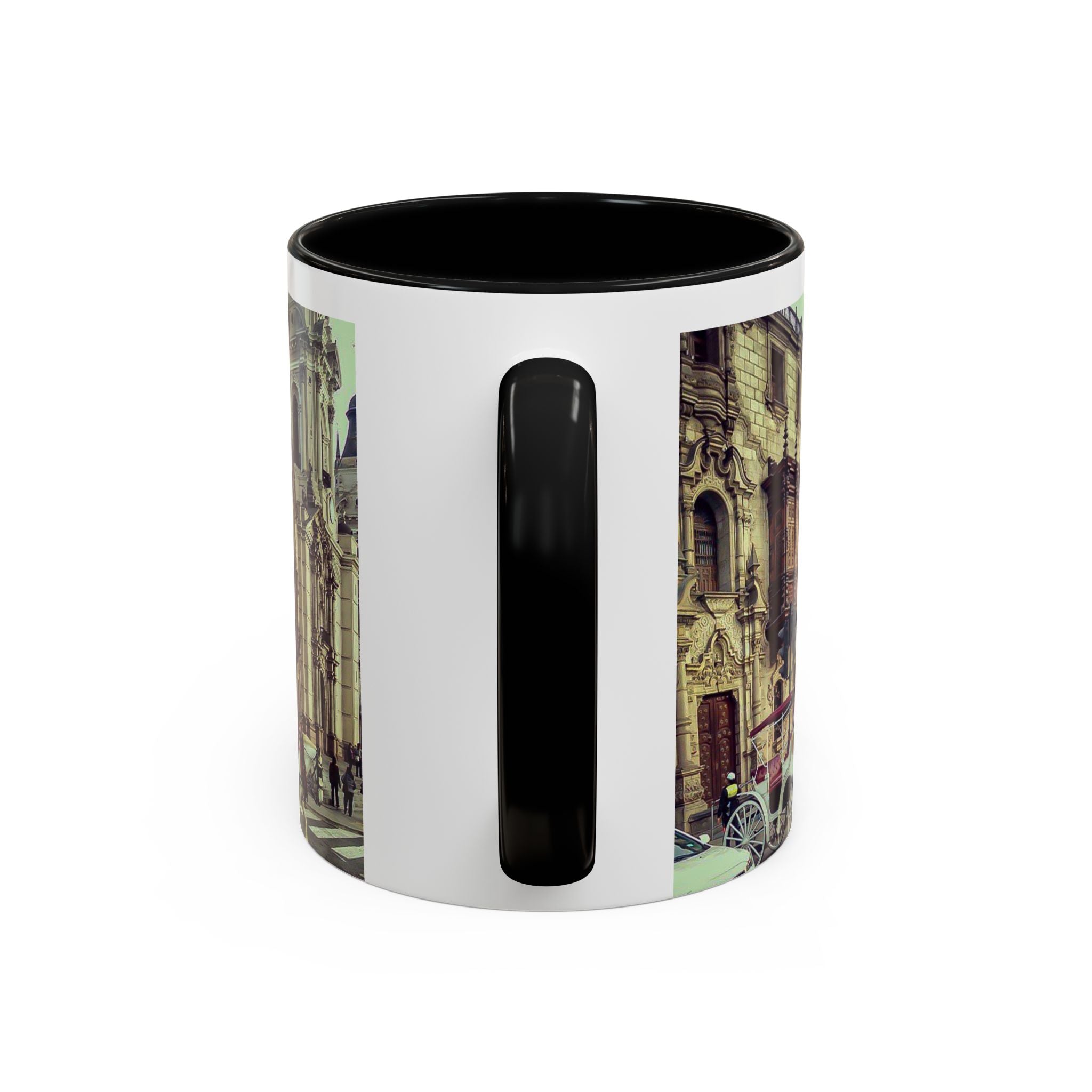 Accent Coffee Mug with Vintage City Design, Artistic Mug for Coffee Lovers, Home Decor, Gift for Him, Her, Housewarming Decor