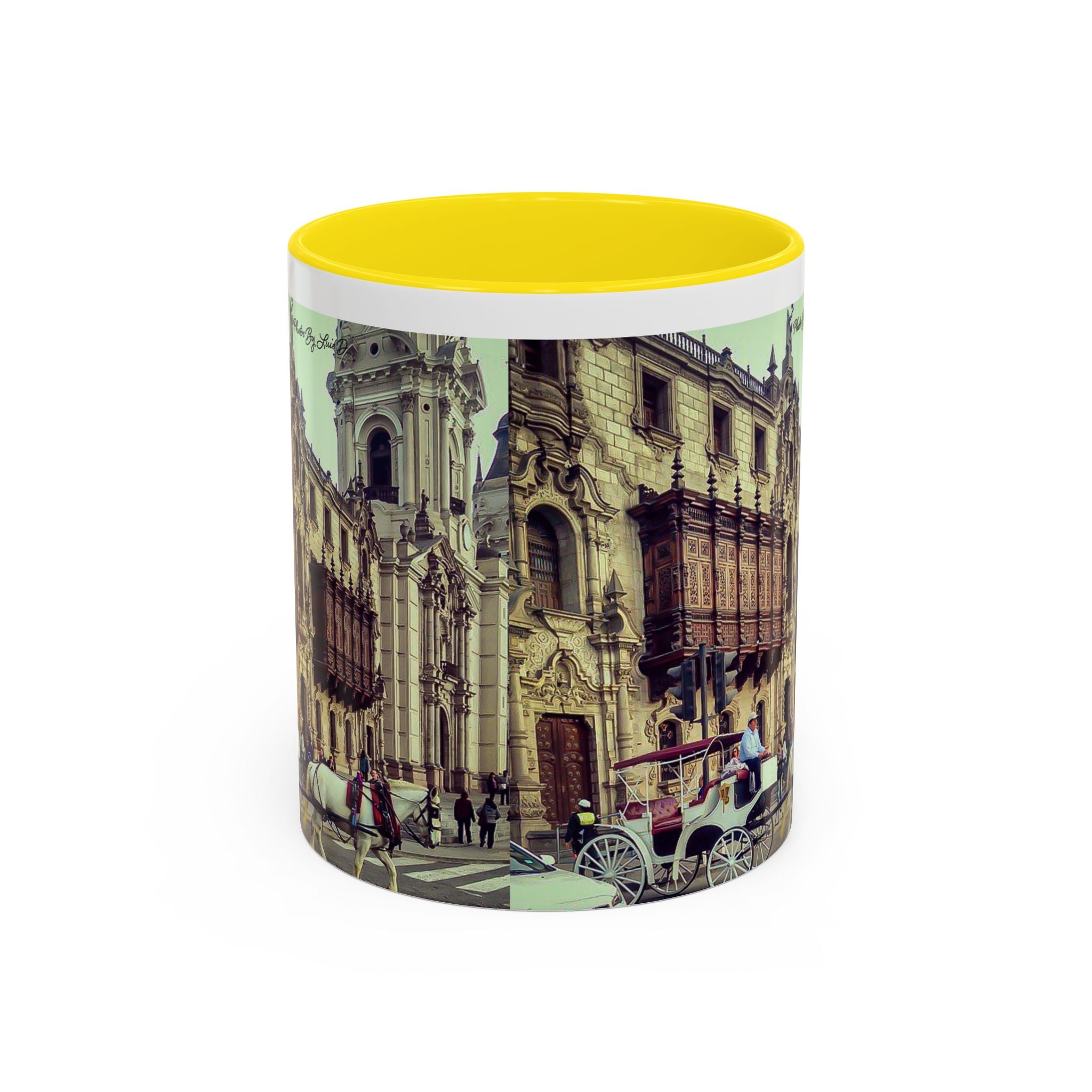 Accent Coffee Mug with Vintage City Design, Artistic Mug for Coffee Lovers, Home Decor, Gift for Him, Her, Housewarming Decor
