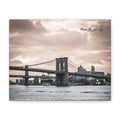 Stretched Canvas Art, Brooklyn Bridge Wall Decor, Modern Home Decoration, Gift for Art Lovers, Cityscape Artwork, Urban Wall Art