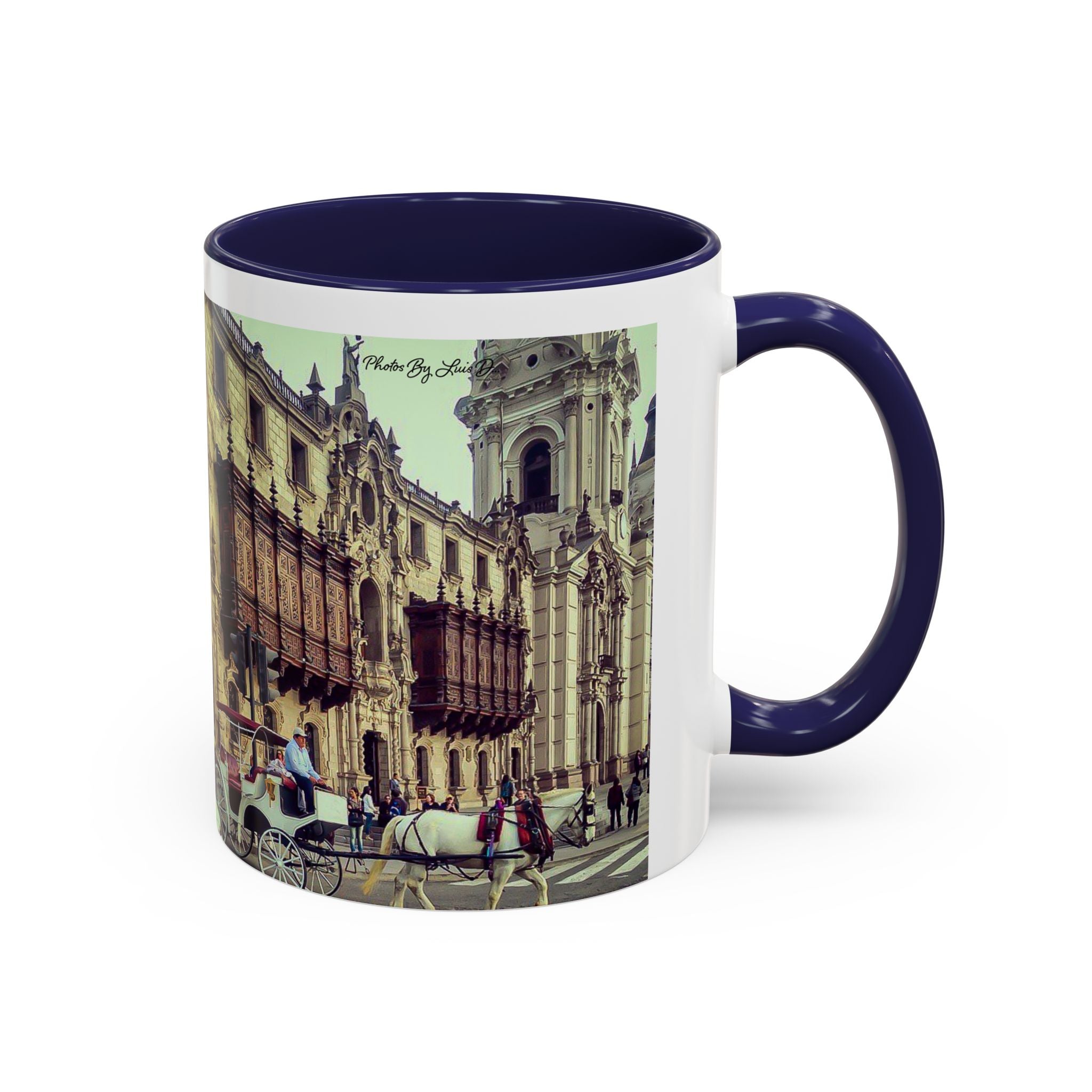 Accent Coffee Mug with Vintage City Design, Artistic Mug for Coffee Lovers, Home Decor, Gift for Him, Her, Housewarming Decor