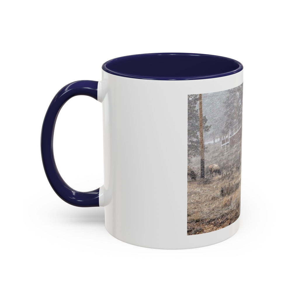 Nature-Inspired Accent Coffee Mug | Rustic Wildlife Mug for Home, Office, Gift, Elk Decor, Cozy Vibes