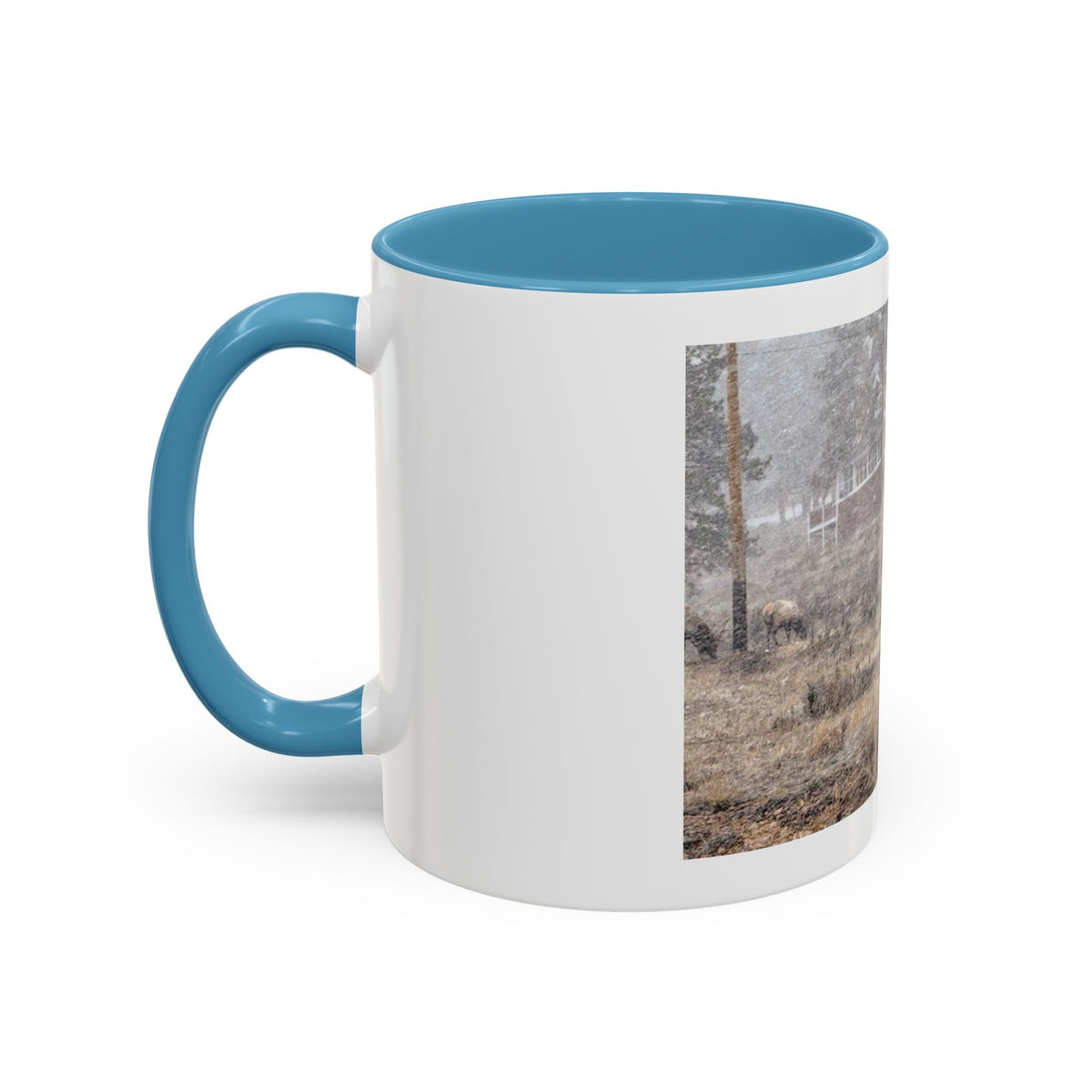 Nature-Inspired Accent Coffee Mug | Rustic Wildlife Mug for Home, Office, Gift, Elk Decor, Cozy Vibes