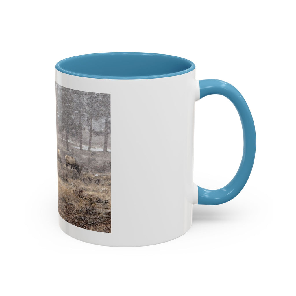 Nature-Inspired Accent Coffee Mug | Rustic Wildlife Mug for Home, Office, Gift, Elk Decor, Cozy Vibes
