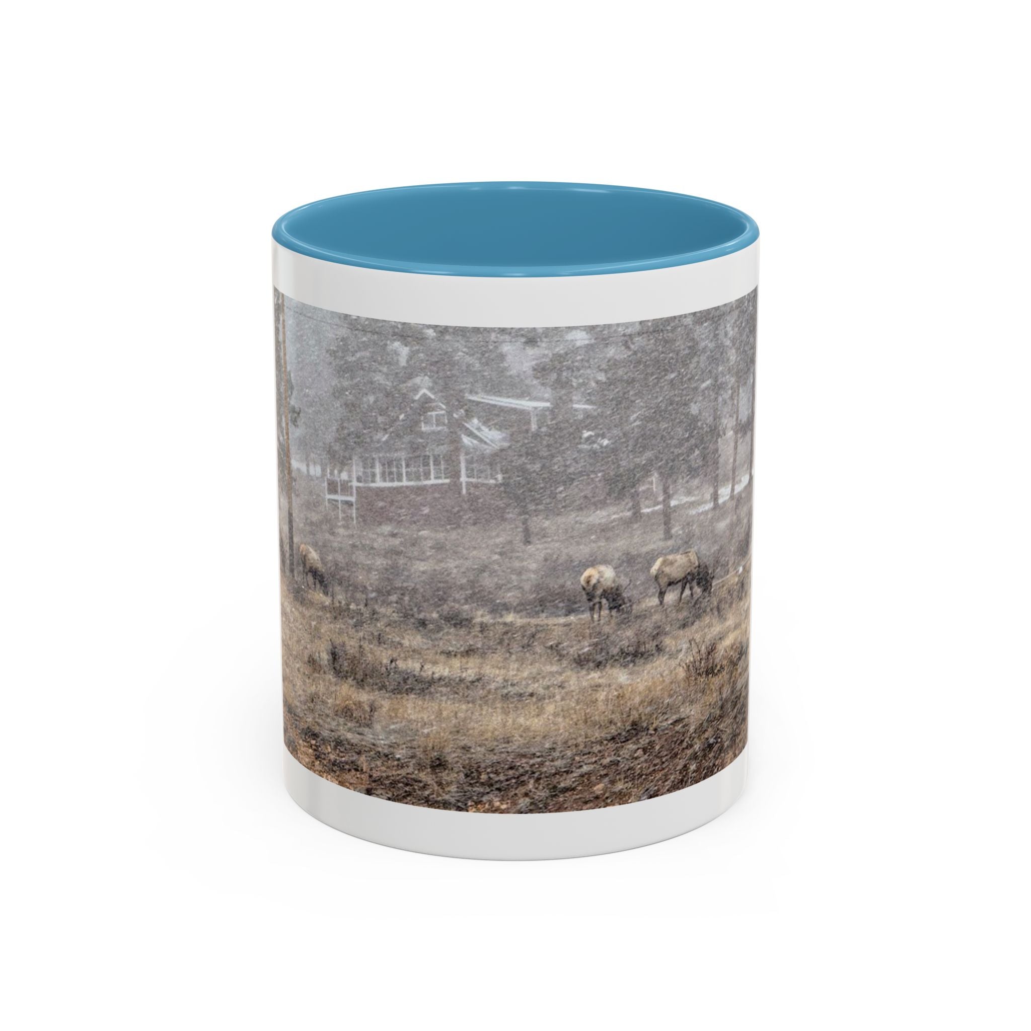 Nature-Inspired Accent Coffee Mug | Rustic Wildlife Mug for Home, Office, Gift, Elk Decor, Cozy Vibes