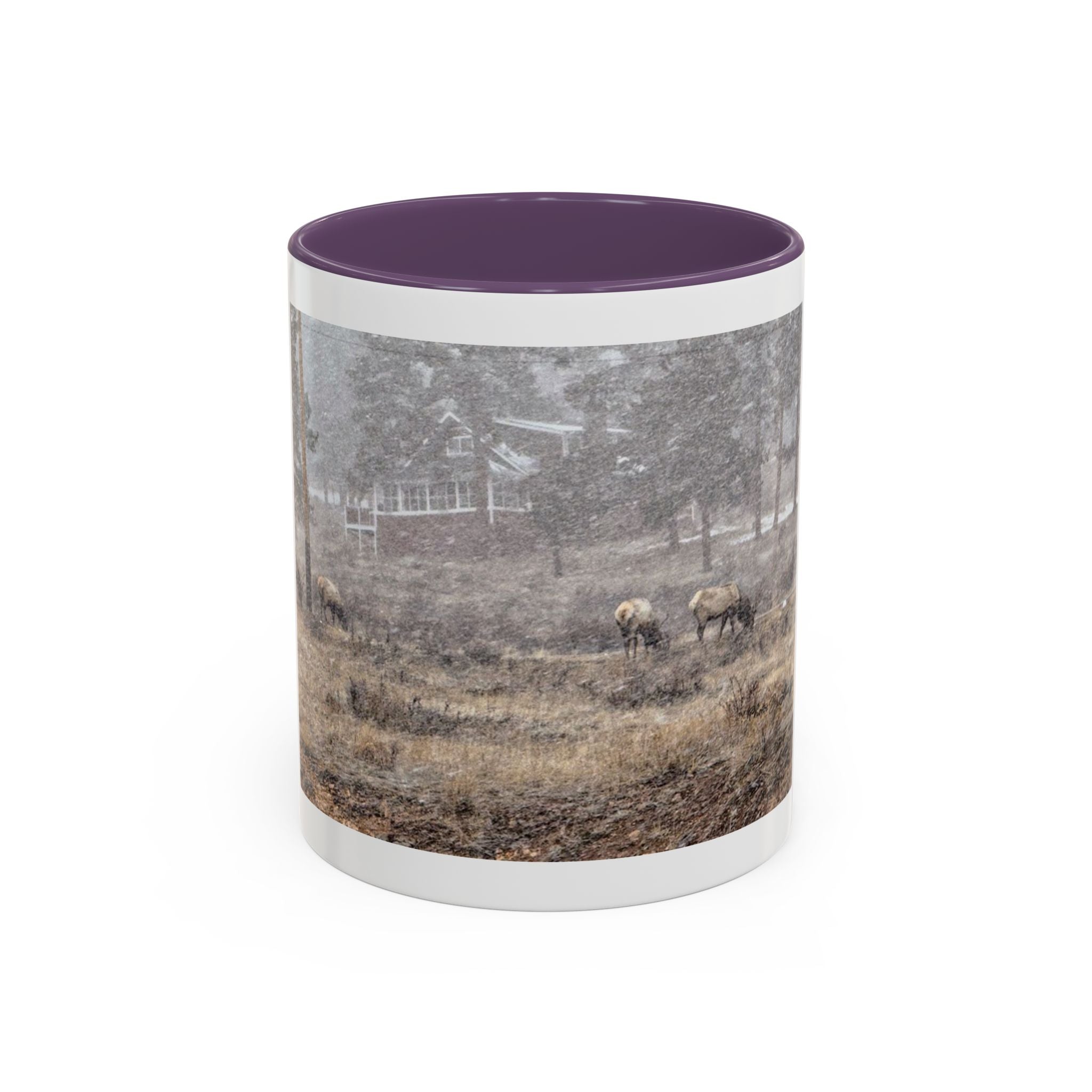 Nature-Inspired Accent Coffee Mug | Rustic Wildlife Mug for Home, Office, Gift, Elk Decor, Cozy Vibes