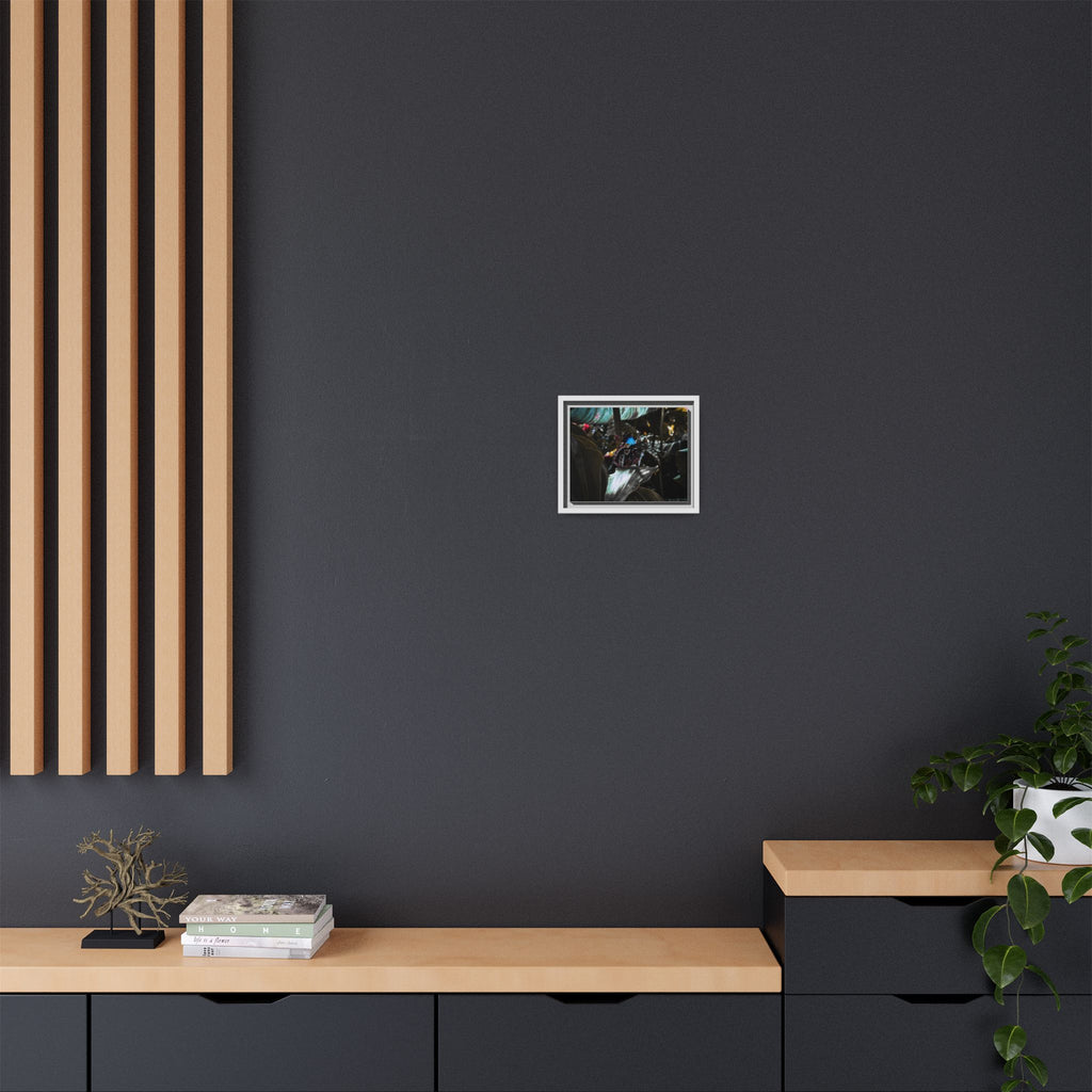 Framed Matte Canvas Print — Moody Tropical Butterfly Wall Art
