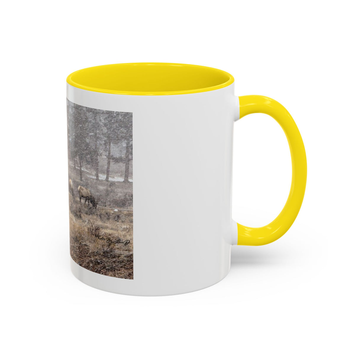 Nature-Inspired Accent Coffee Mug | Rustic Wildlife Mug for Home, Office, Gift, Elk Decor, Cozy Vibes
