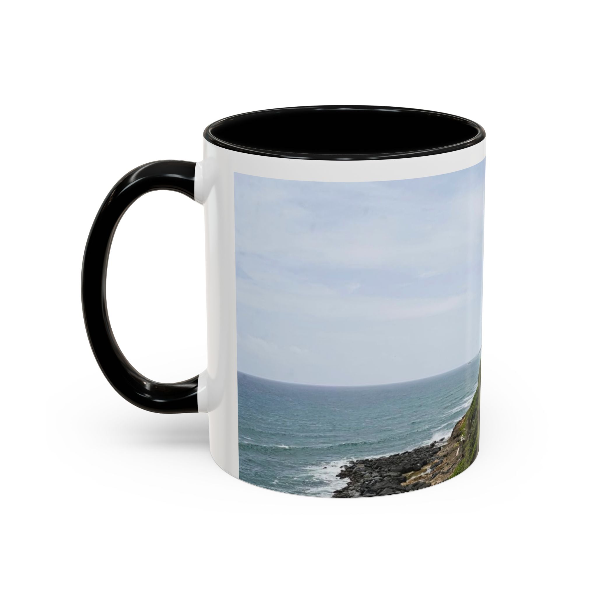 Scenic Accent Coffee Mug - Perfect for Travel Lovers, Unique Gift for Coffee Enthusiasts, Home Décor, Beach Vibes, Ocean Photography
