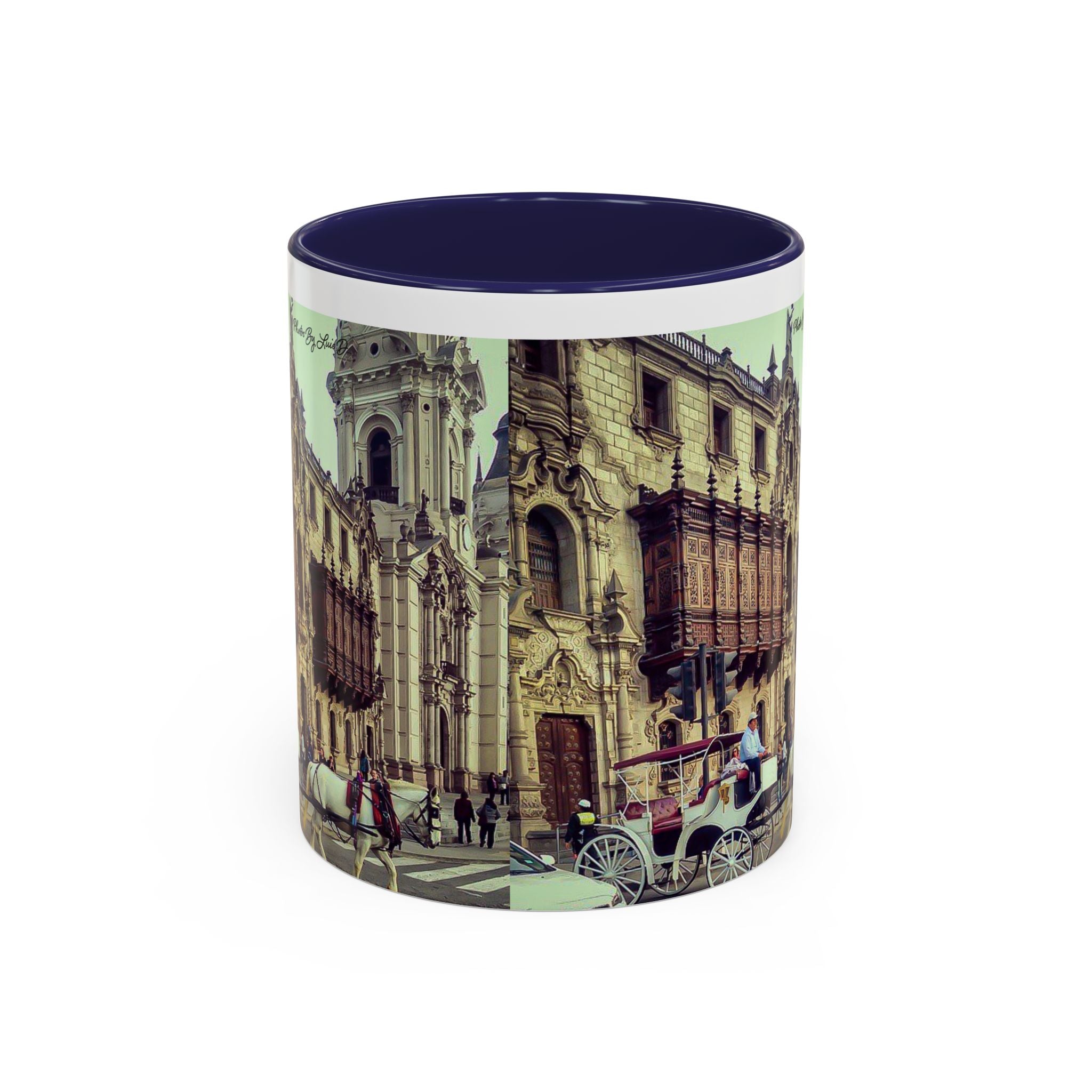 Accent Coffee Mug with Vintage City Design, Artistic Mug for Coffee Lovers, Home Decor, Gift for Him, Her, Housewarming Decor