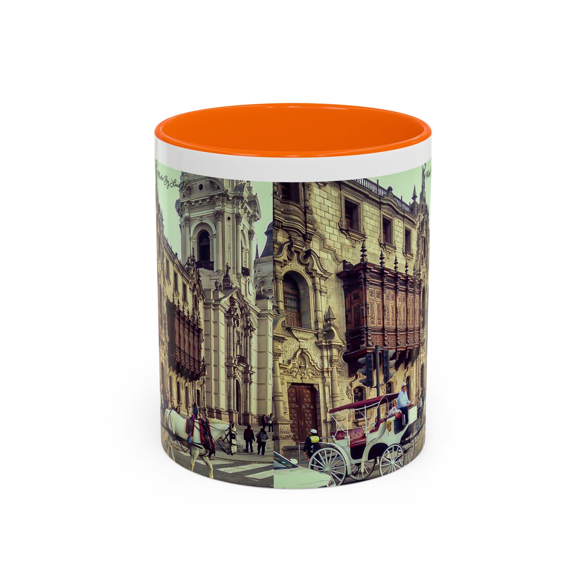 Accent Coffee Mug with Vintage City Design, Artistic Mug for Coffee Lovers, Home Decor, Gift for Him, Her, Housewarming Decor