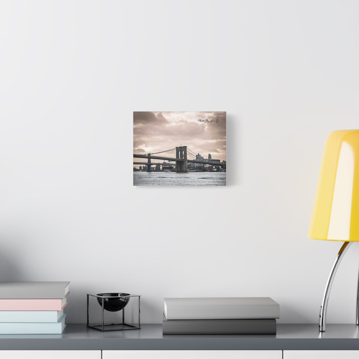 Stretched Canvas Art, Brooklyn Bridge Wall Decor, Modern Home Decoration, Gift for Art Lovers, Cityscape Artwork, Urban Wall Art