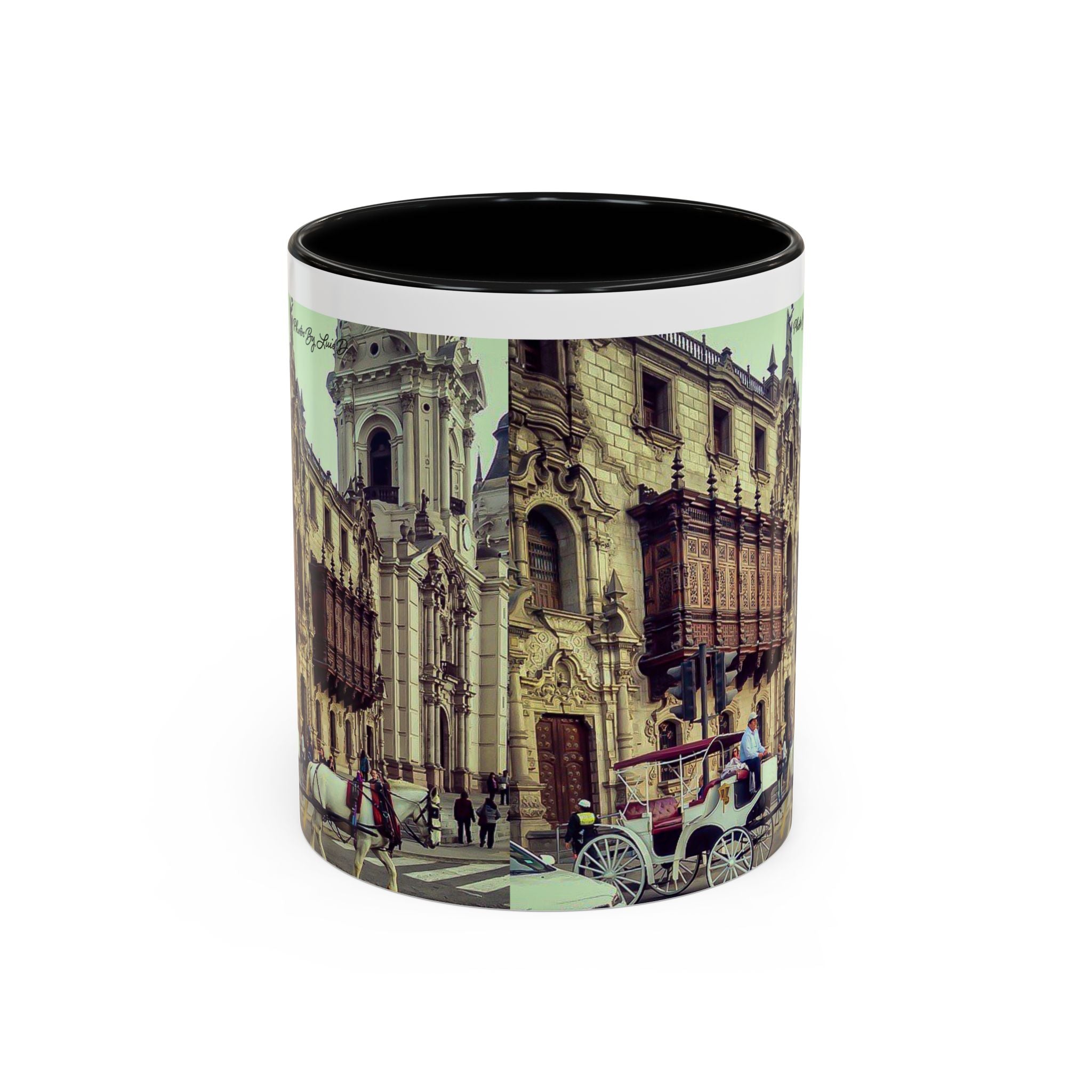 Accent Coffee Mug with Vintage City Design, Artistic Mug for Coffee Lovers, Home Decor, Gift for Him, Her, Housewarming Decor