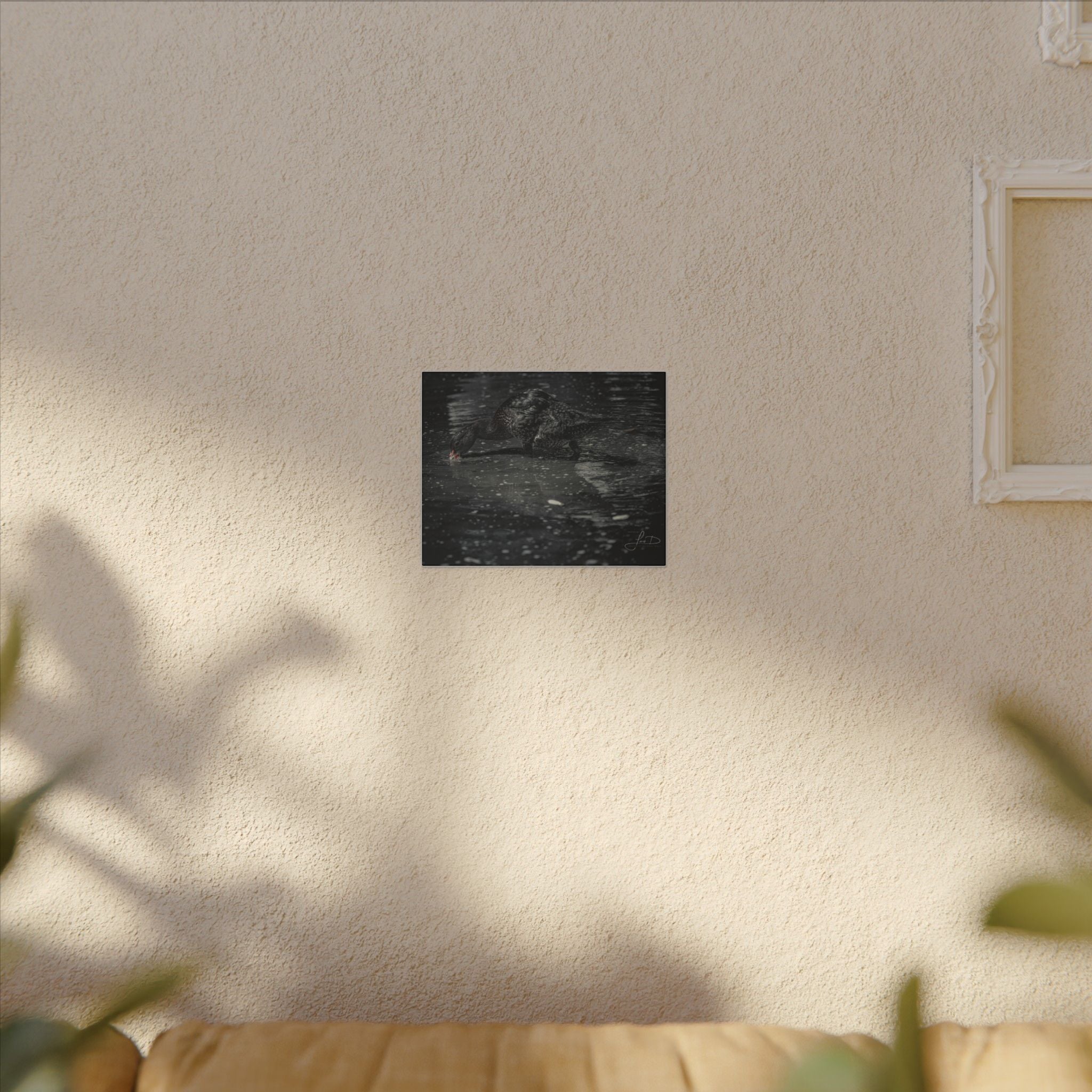Black Duck Matte Canvas Print — Moody Wildlife Wall Art