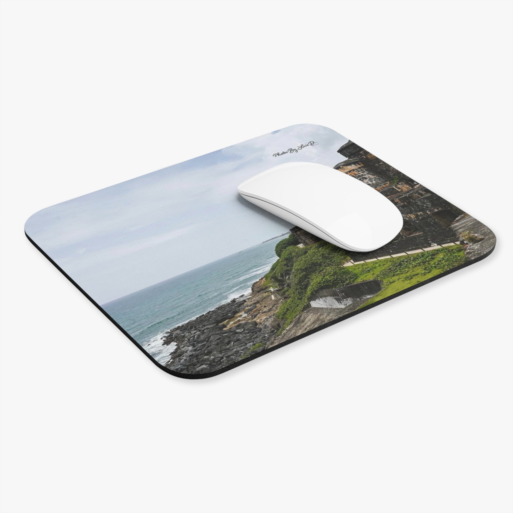Coastal Fortress Mouse Pad - Ocean Scene Desk Accessory, Coastal Decor, Gift for Beach Lovers, Home Office, Computer Accessories
