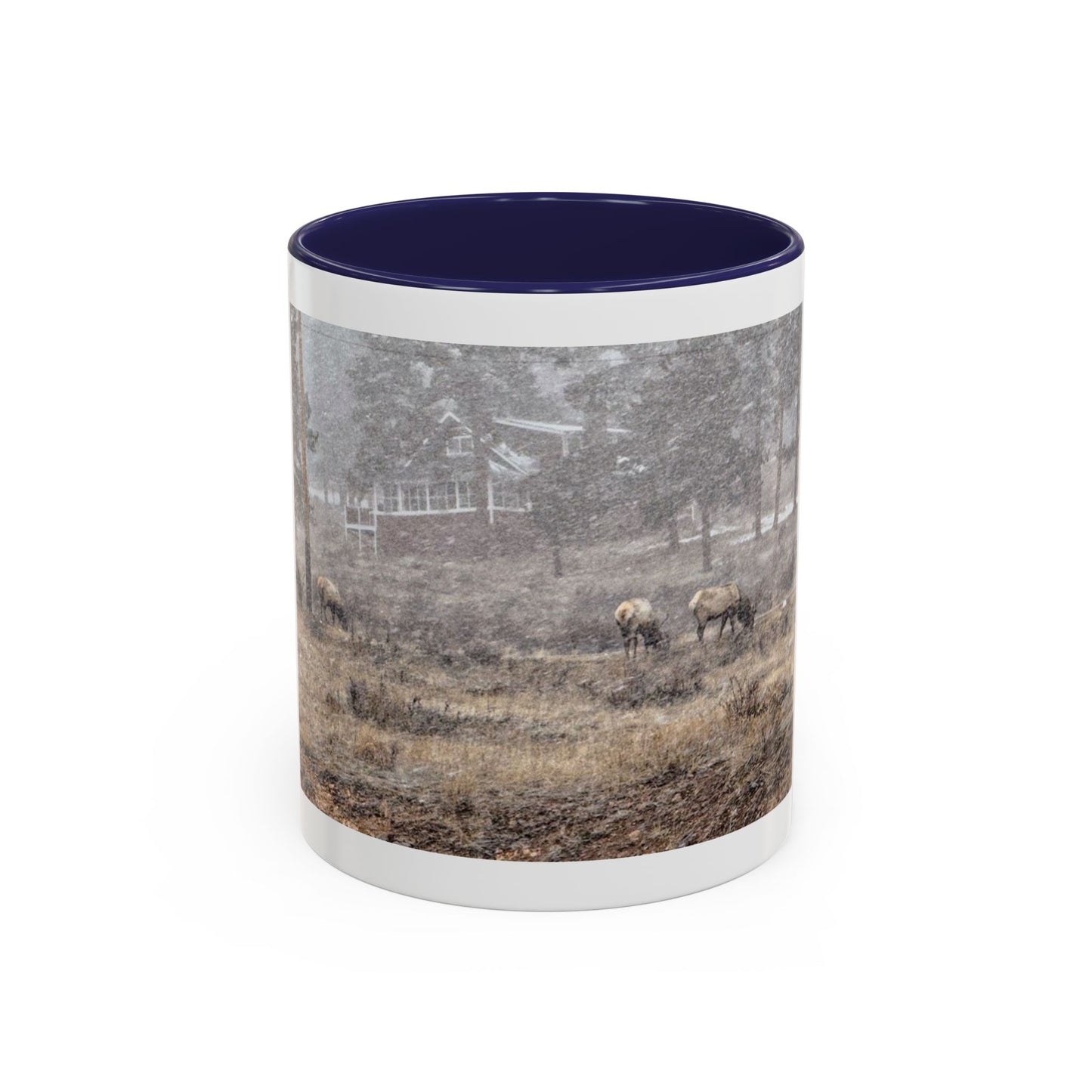Nature-Inspired Accent Coffee Mug | Rustic Wildlife Mug for Home, Office, Gift, Elk Decor, Cozy Vibes