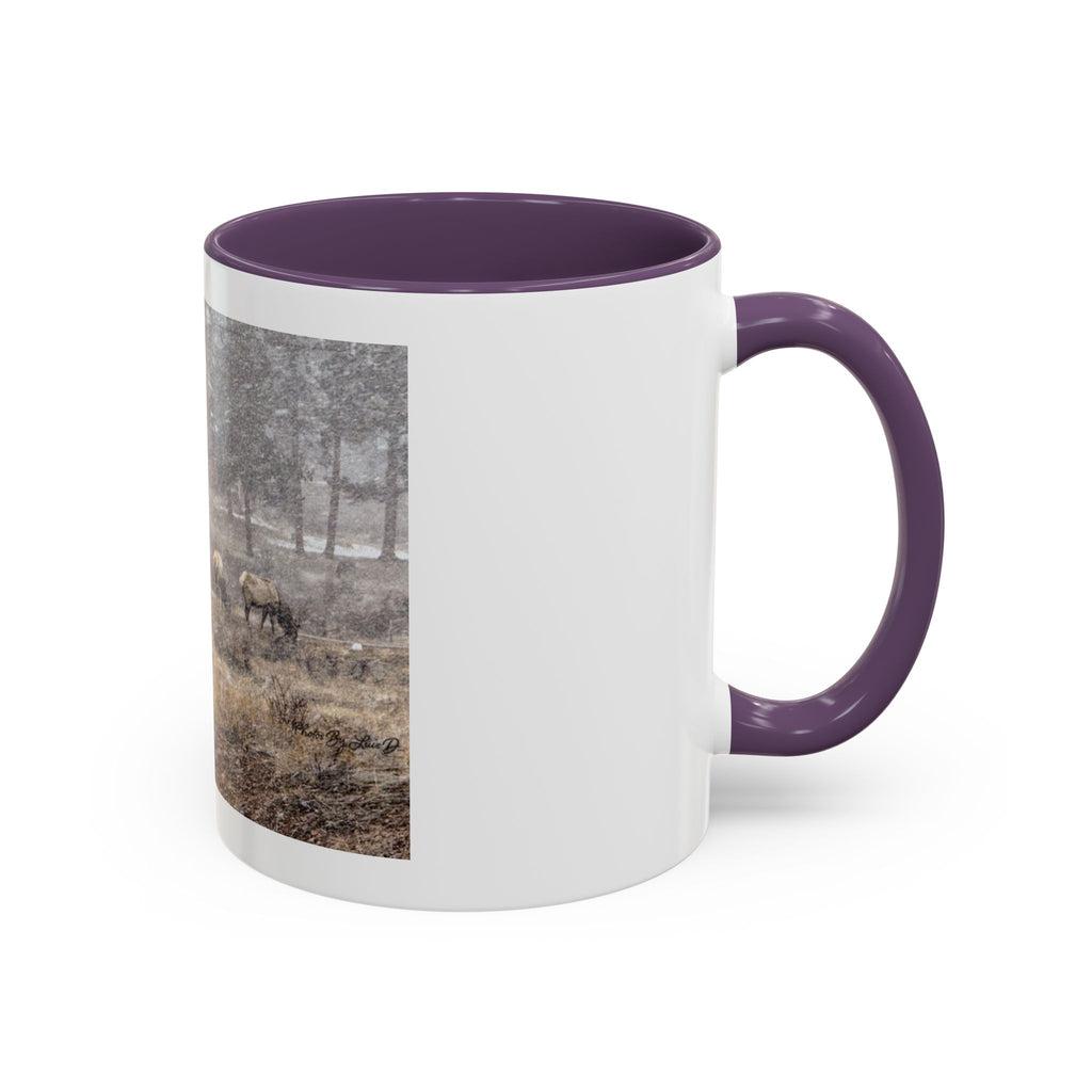 Nature-Inspired Accent Coffee Mug | Rustic Wildlife Mug for Home, Office, Gift, Elk Decor, Cozy Vibes