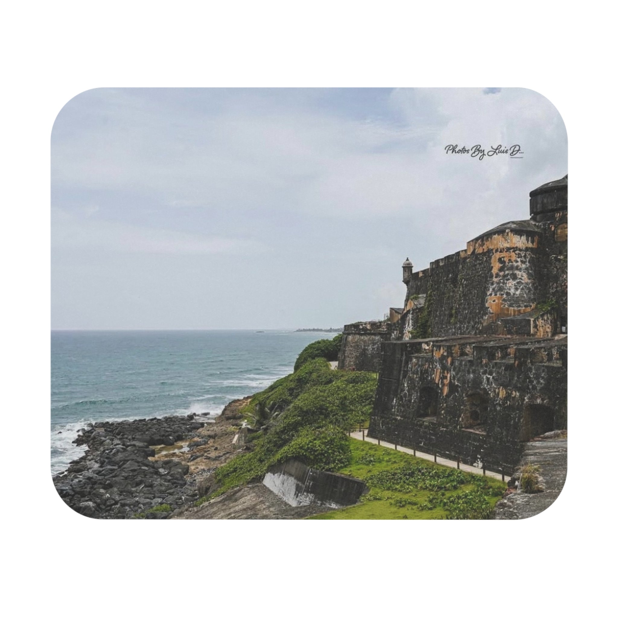 Coastal Fortress Mouse Pad - Ocean Scene Desk Accessory, Coastal Decor, Gift for Beach Lovers, Home Office, Computer Accessories