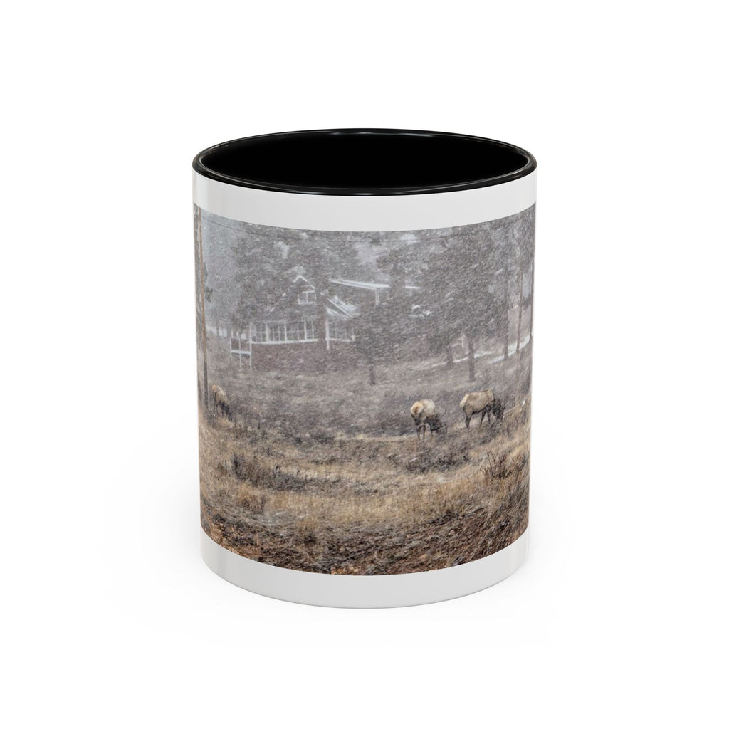 Nature-Inspired Accent Coffee Mug | Rustic Wildlife Mug for Home, Office, Gift, Elk Decor, Cozy Vibes