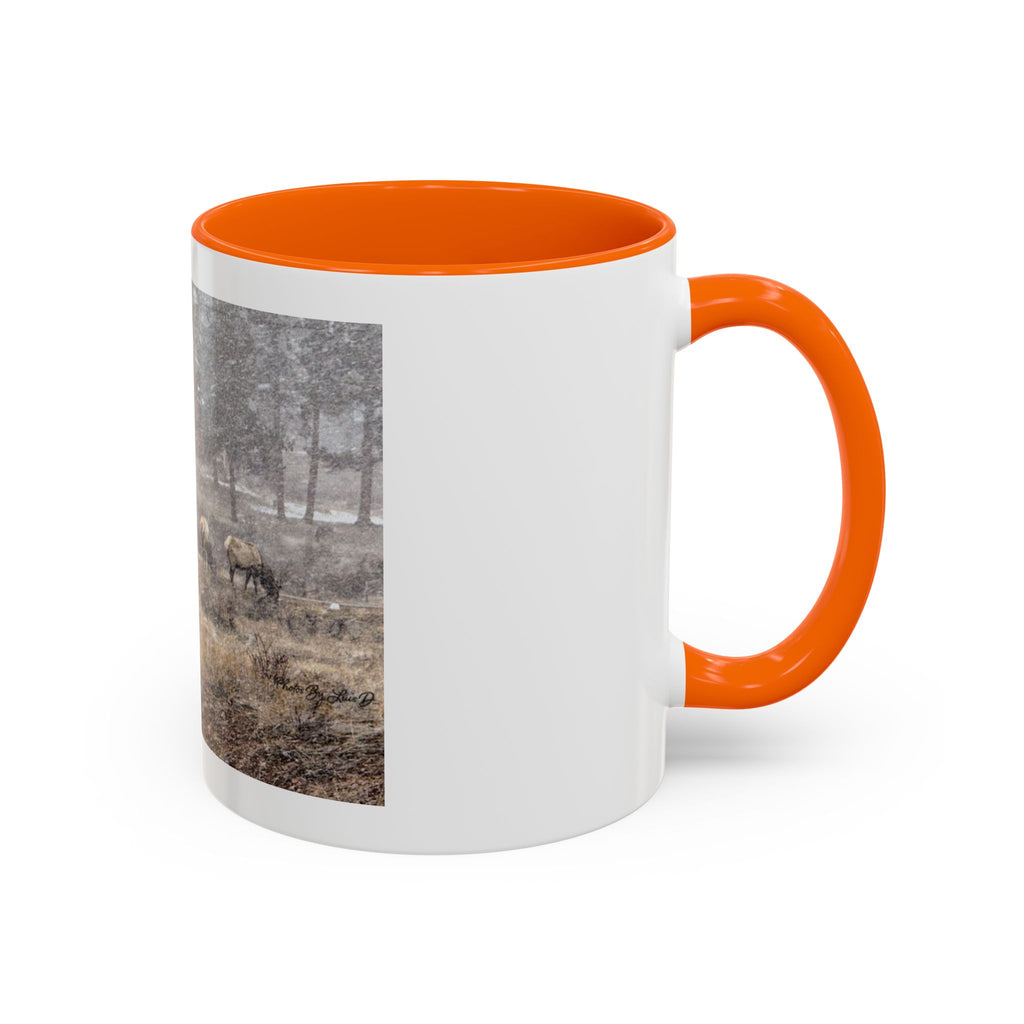 Nature-Inspired Accent Coffee Mug | Rustic Wildlife Mug for Home, Office, Gift, Elk Decor, Cozy Vibes