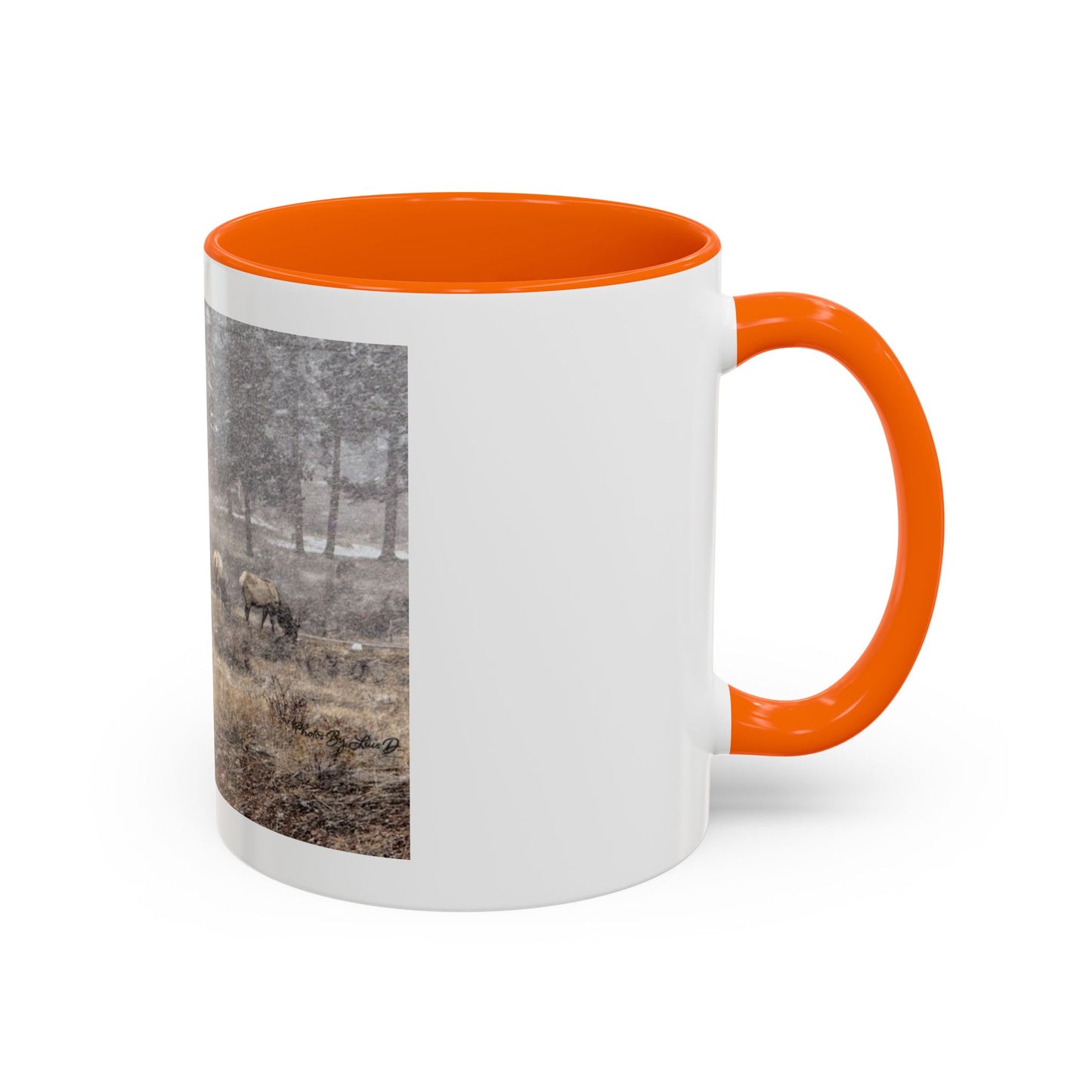 Nature-Inspired Accent Coffee Mug | Rustic Wildlife Mug for Home, Office, Gift, Elk Decor, Cozy Vibes