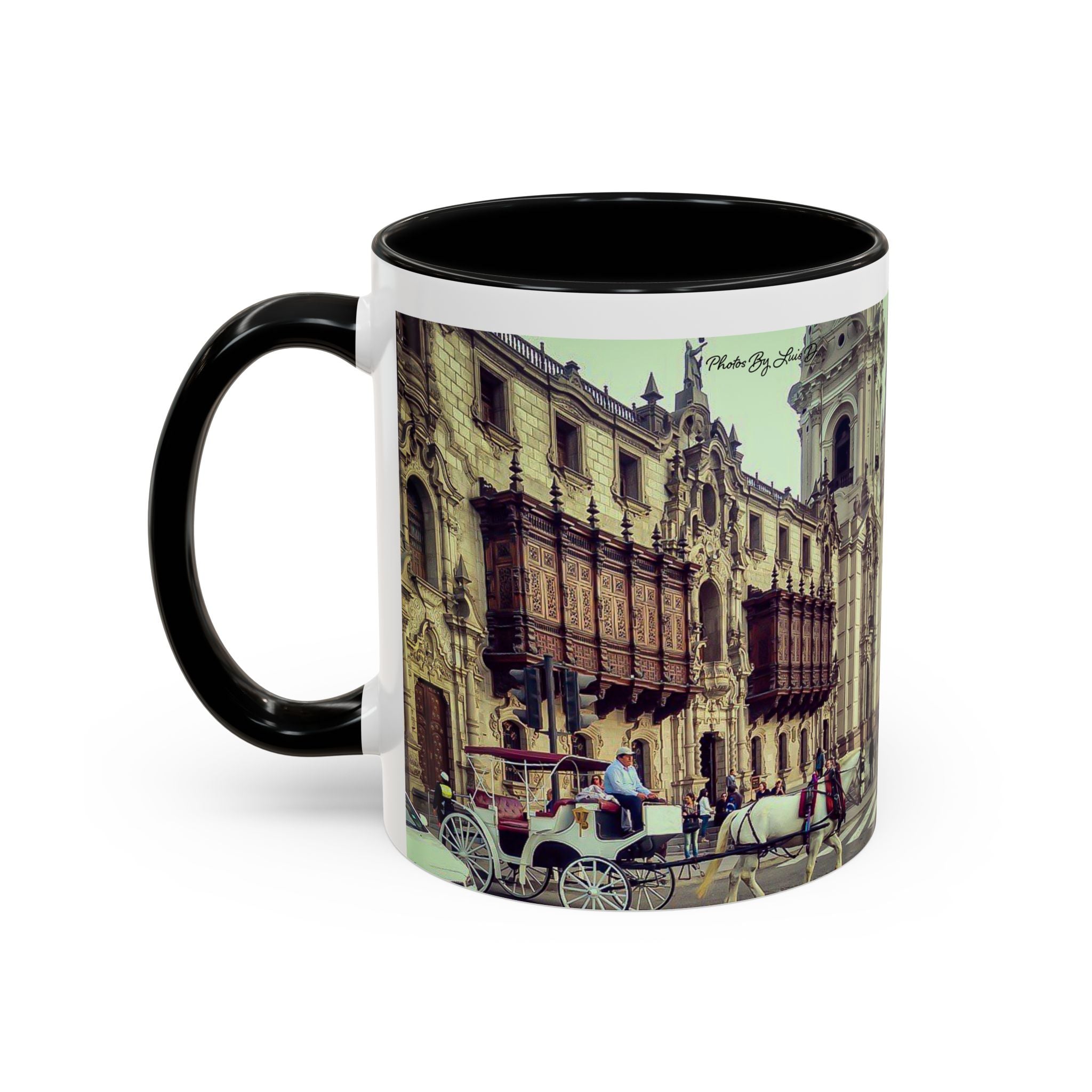 Accent Coffee Mug with Vintage City Design, Artistic Mug for Coffee Lovers, Home Decor, Gift for Him, Her, Housewarming Decor