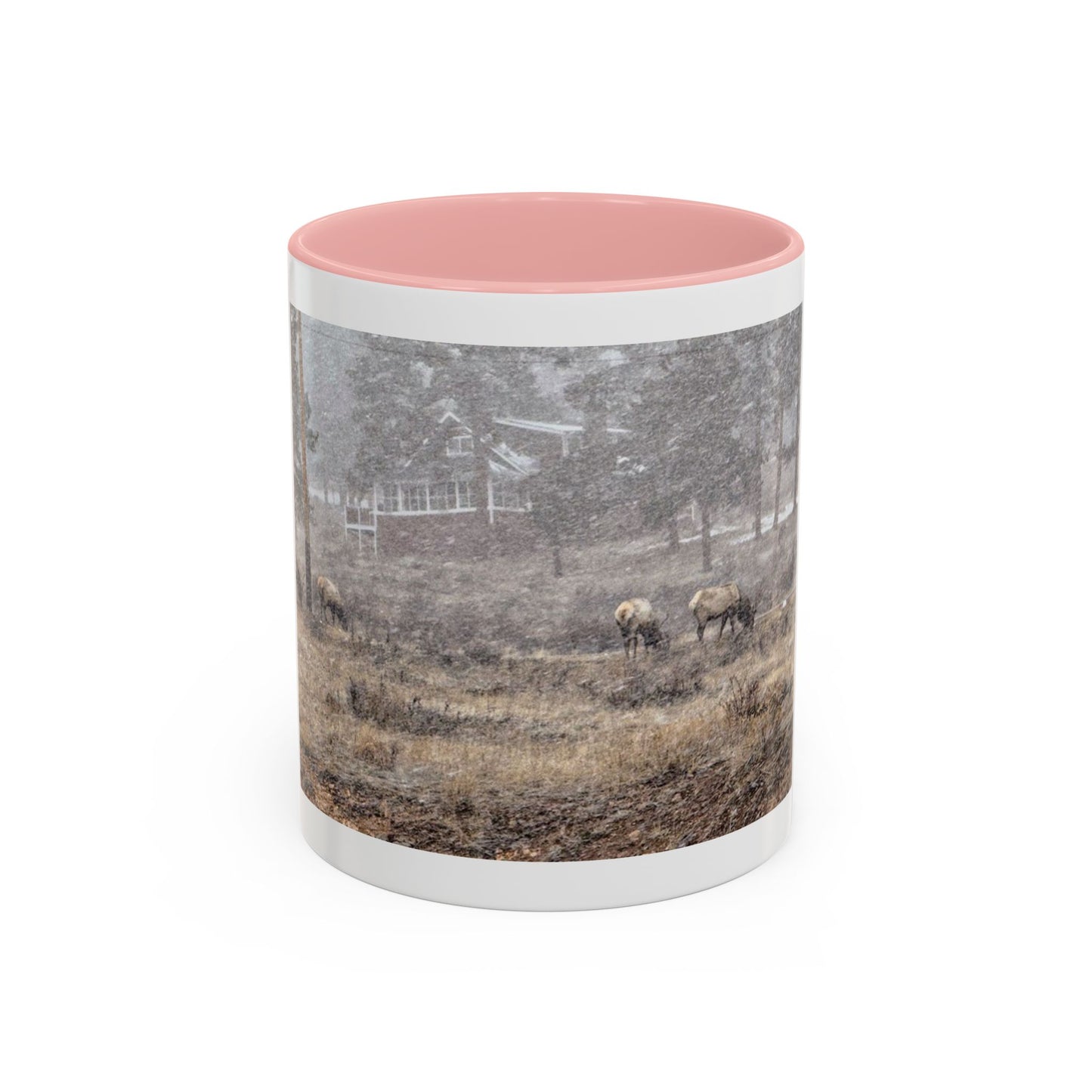 Nature-Inspired Accent Coffee Mug | Rustic Wildlife Mug for Home, Office, Gift, Elk Decor, Cozy Vibes