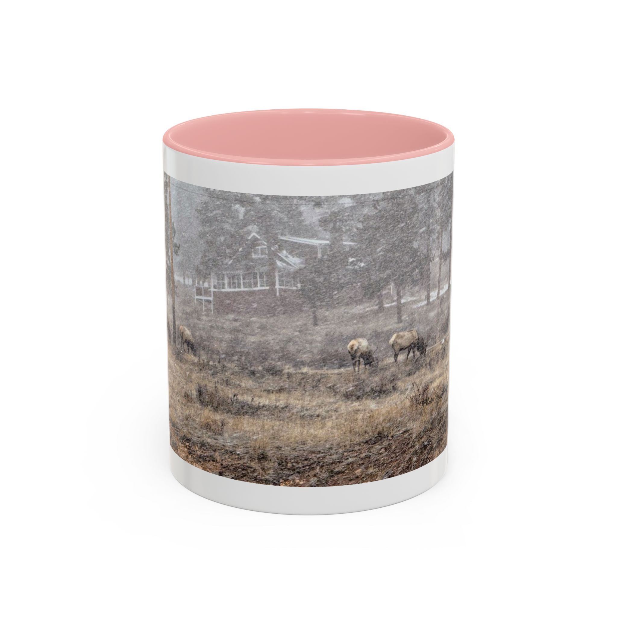 Nature-Inspired Accent Coffee Mug | Rustic Wildlife Mug for Home, Office, Gift, Elk Decor, Cozy Vibes