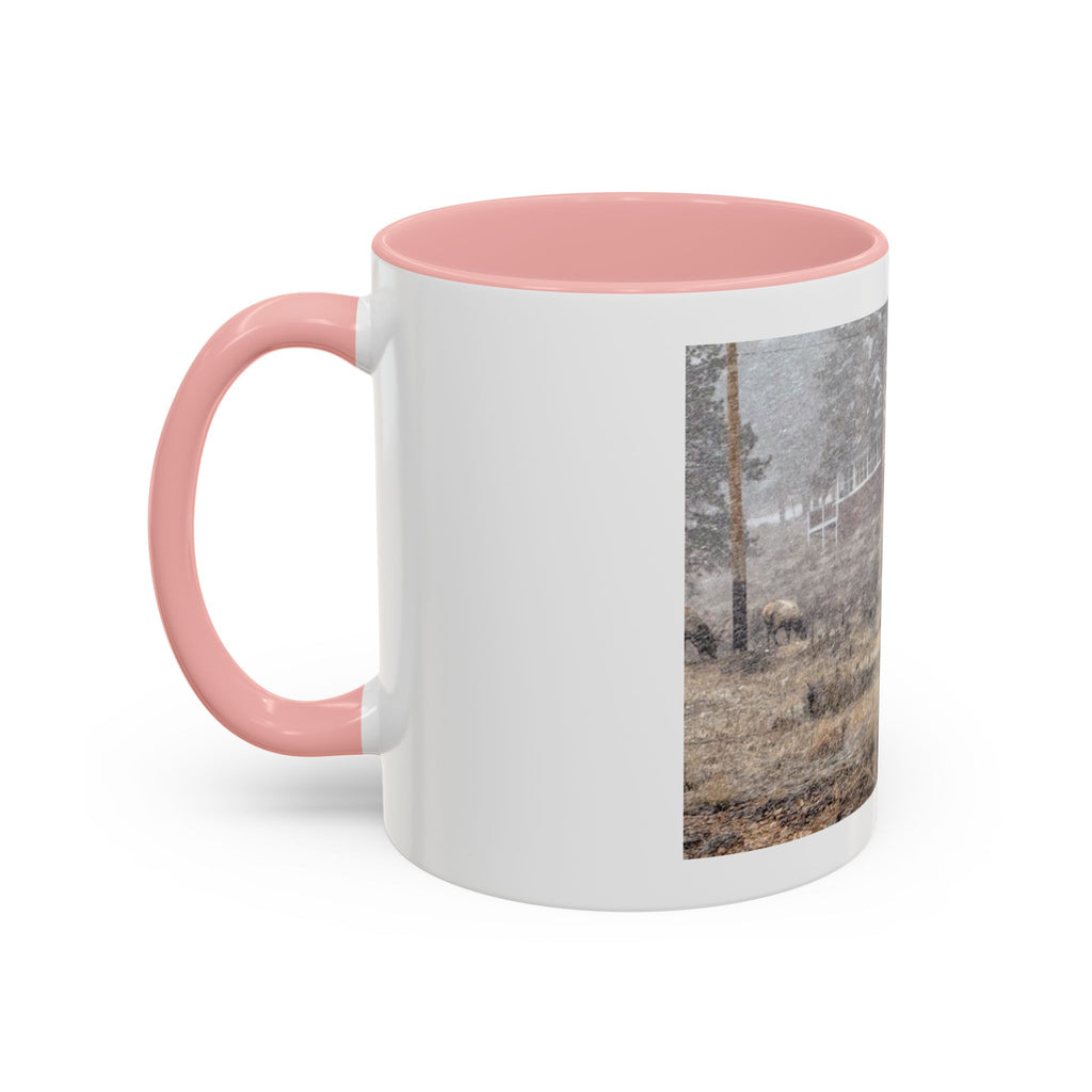 Nature-Inspired Accent Coffee Mug | Rustic Wildlife Mug for Home, Office, Gift, Elk Decor, Cozy Vibes