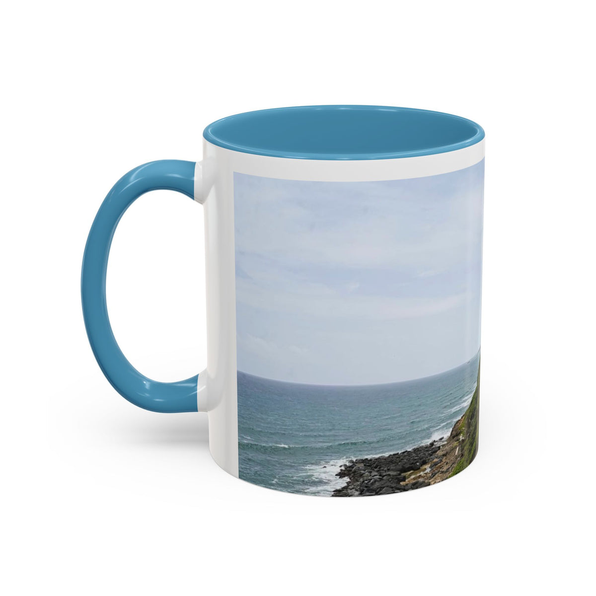 Scenic Accent Coffee Mug - Perfect for Travel Lovers, Unique Gift for Coffee Enthusiasts, Home Décor, Beach Vibes, Ocean Photography