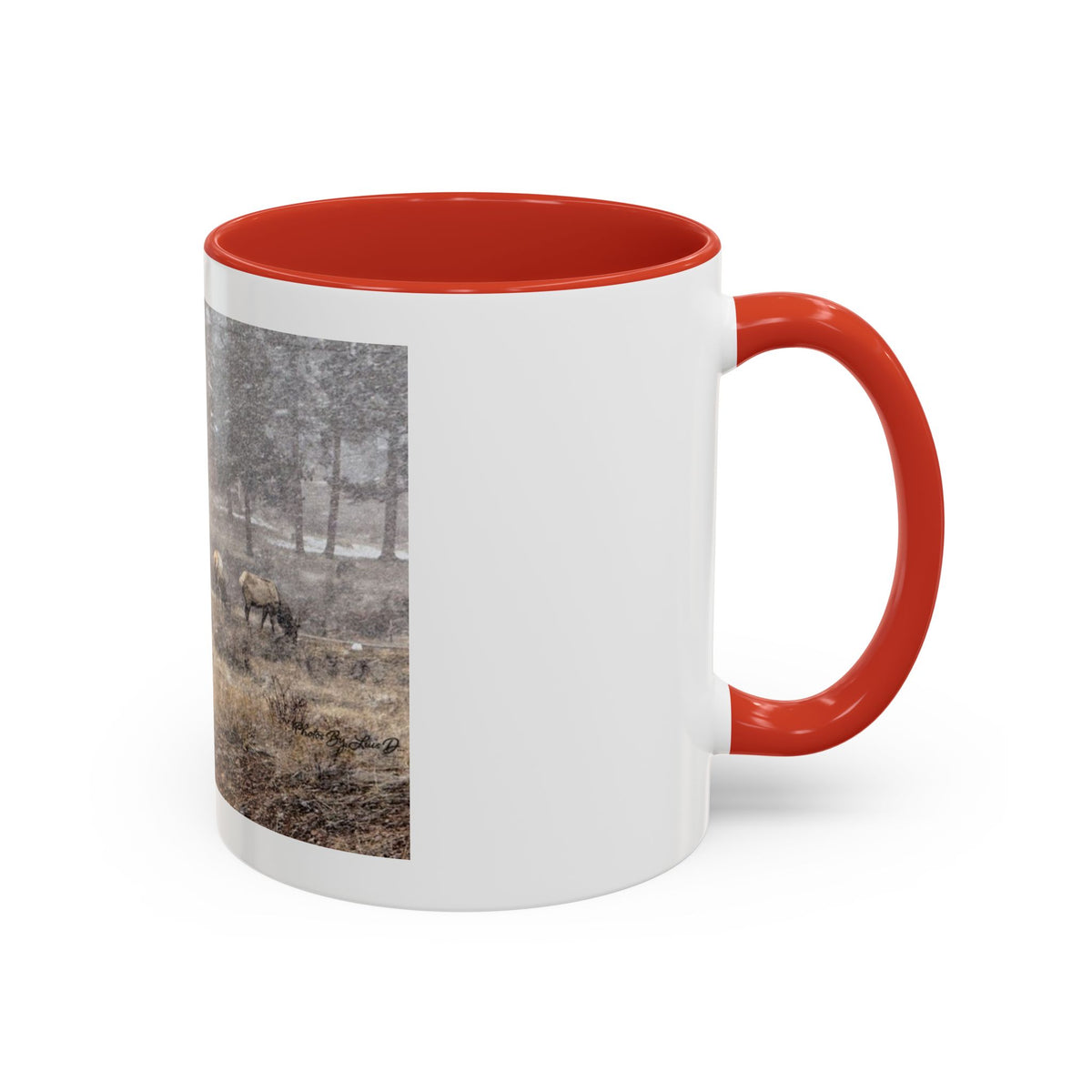 Nature-Inspired Accent Coffee Mug | Rustic Wildlife Mug for Home, Office, Gift, Elk Decor, Cozy Vibes