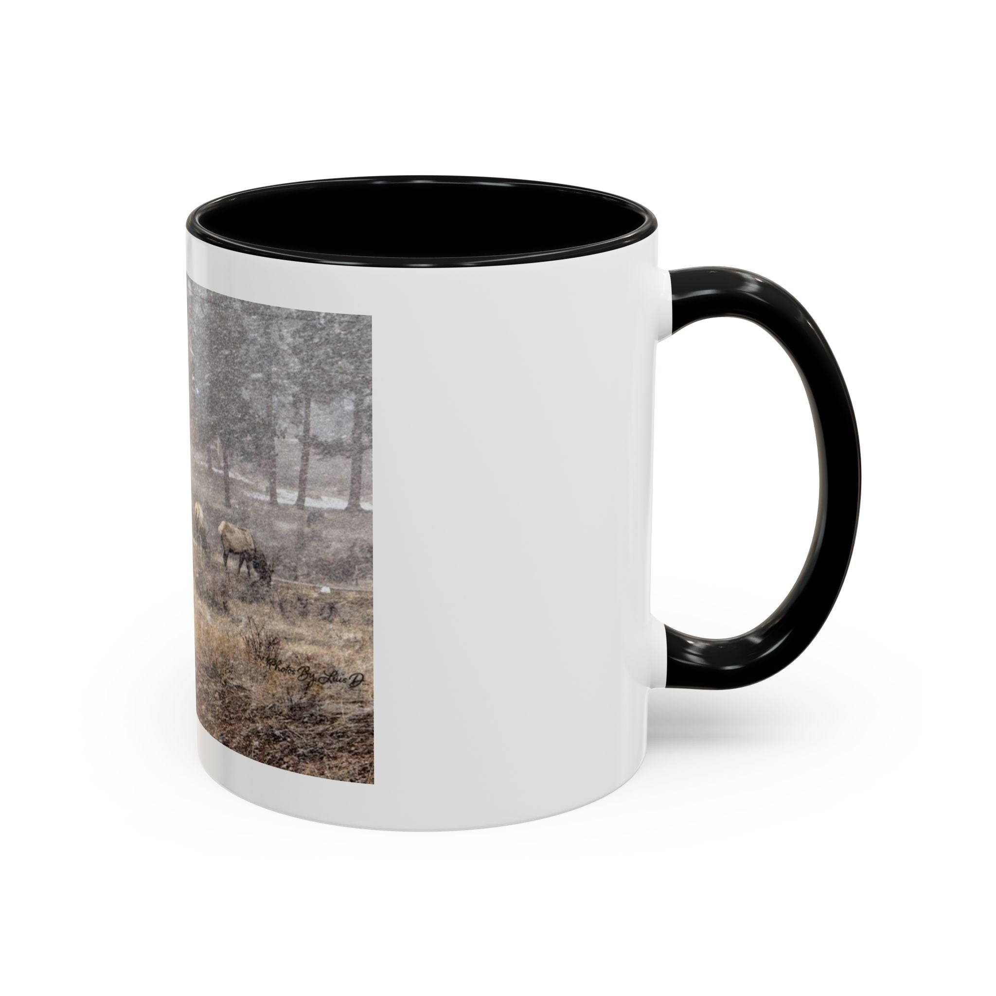 Nature-Inspired Accent Coffee Mug | Rustic Wildlife Mug for Home, Office, Gift, Elk Decor, Cozy Vibes